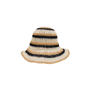 Kira Paper Straw Hat - Natural, Black, White