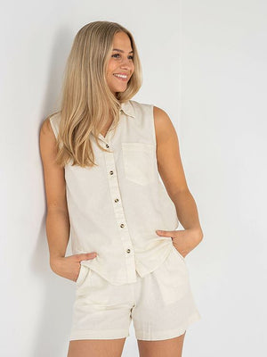 Linno Shorts - Ecru