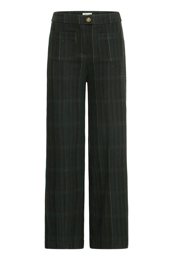 Kate Trousers - Black/Green Check