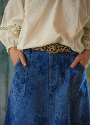 Jenny Leather Belt - Leopard Print