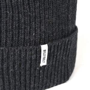Wool Beanie Hat - Dark Grey