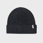 Wool Beanie Hat - Dark Grey