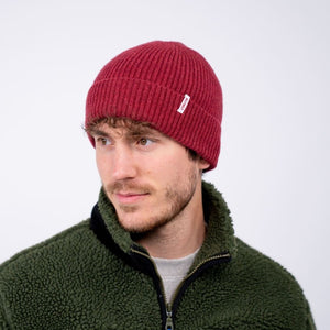 Wool Beanie Hat - Terracotta