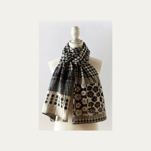 Letol Hand-Loomed Organic Cotton Scarf - Paulette Noir