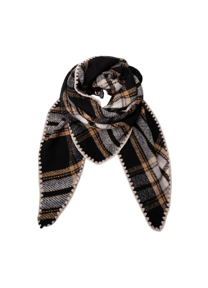 Leoni Large Soft Check Scarf