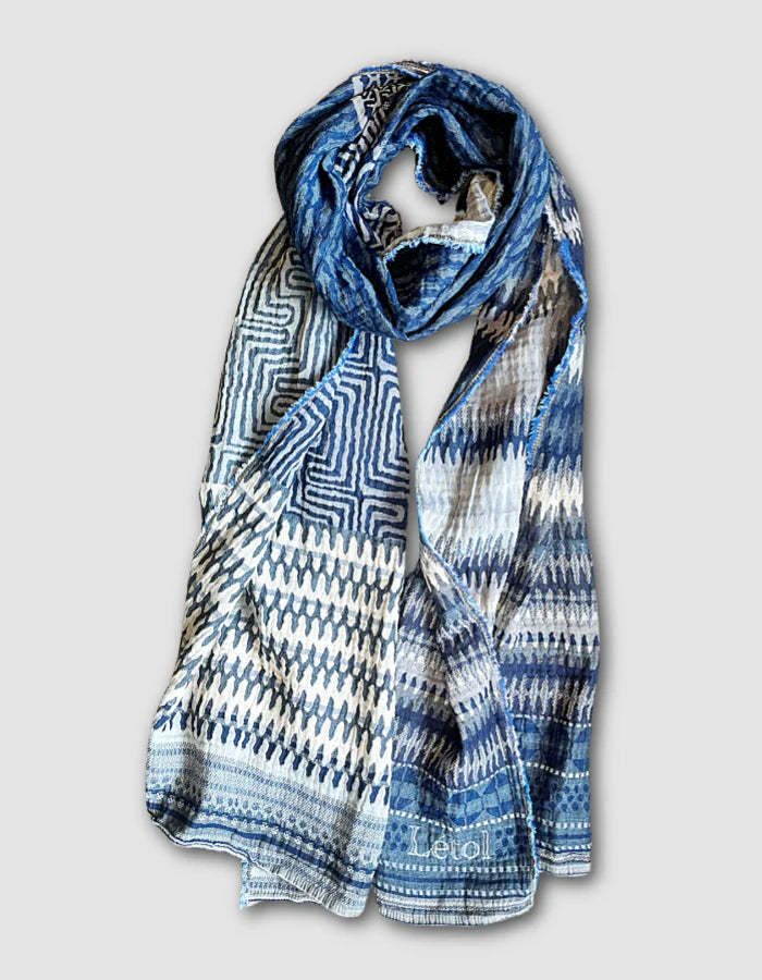 Letol Hand-Loomed Organic Cotton Scarf - Oxmo Jeans