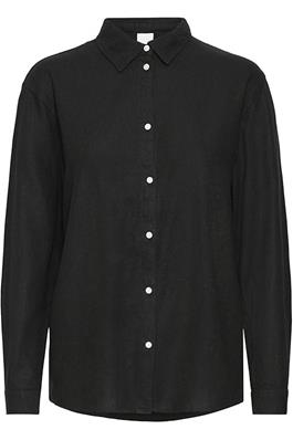Linno Long Sleeve Linen Shirt - Black