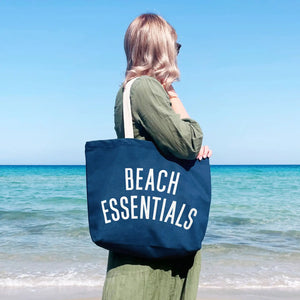 Beach Essentials Canvas Bag - Navy
