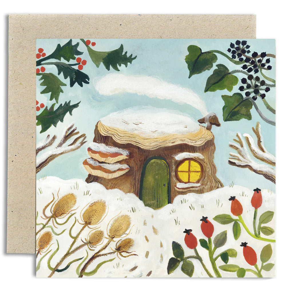 Little Log House Card