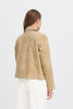 Livia Buffalo Leather Jacket - Travertine
