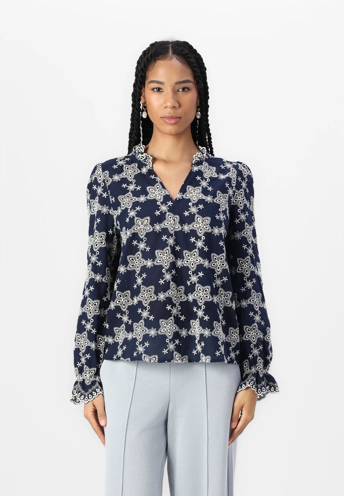 Luna Blouse - Medieval Blue