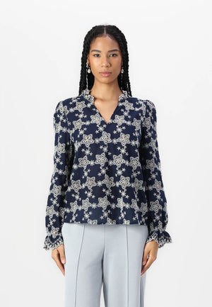 Luna Blouse - Medieval Blue