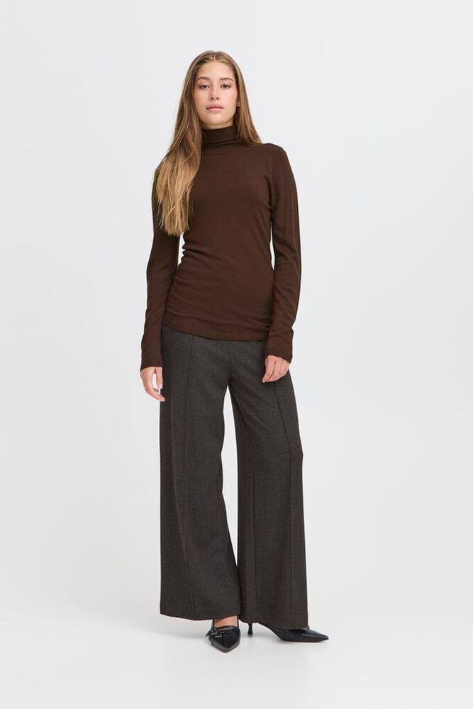MAFA Knitted Roll Neck Pullover - Coffee Bean