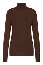MAFA Knitted Roll Neck Pullover - Coffee Bean