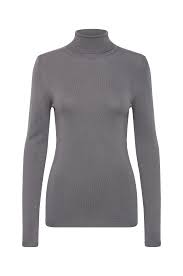 MAFA Knitted Roll Neck Pullover - Grey