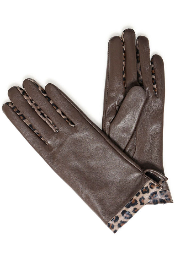 Maria Leather Gloves - Coffee Bean