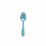 Enamel Splatter Medium Spoon - Turquoise and White