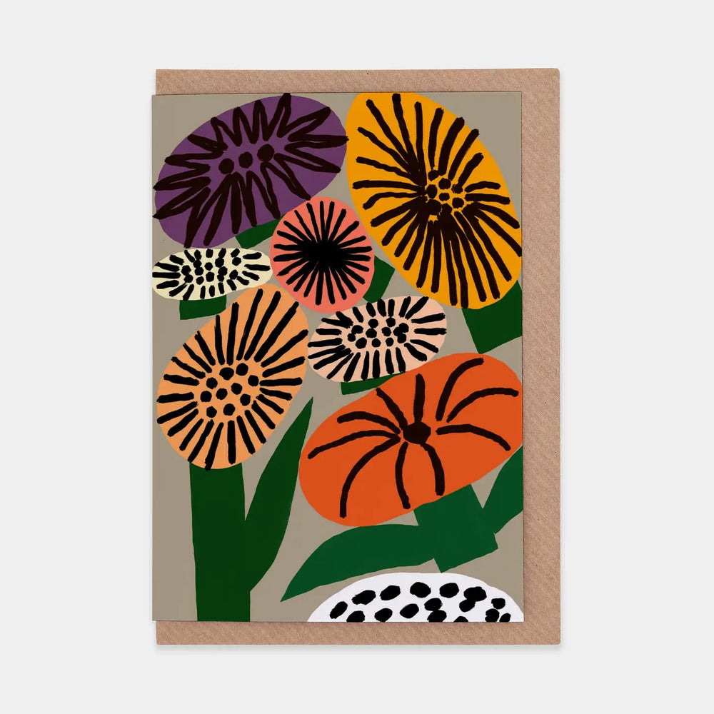 Memphis Flowers Card