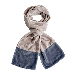 Velvet Scarf With Contrast Ends