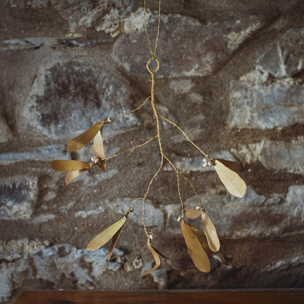 Brass Mistletoe Decoration