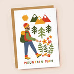 Mountain Man Outdoors Birthday Greeting Card