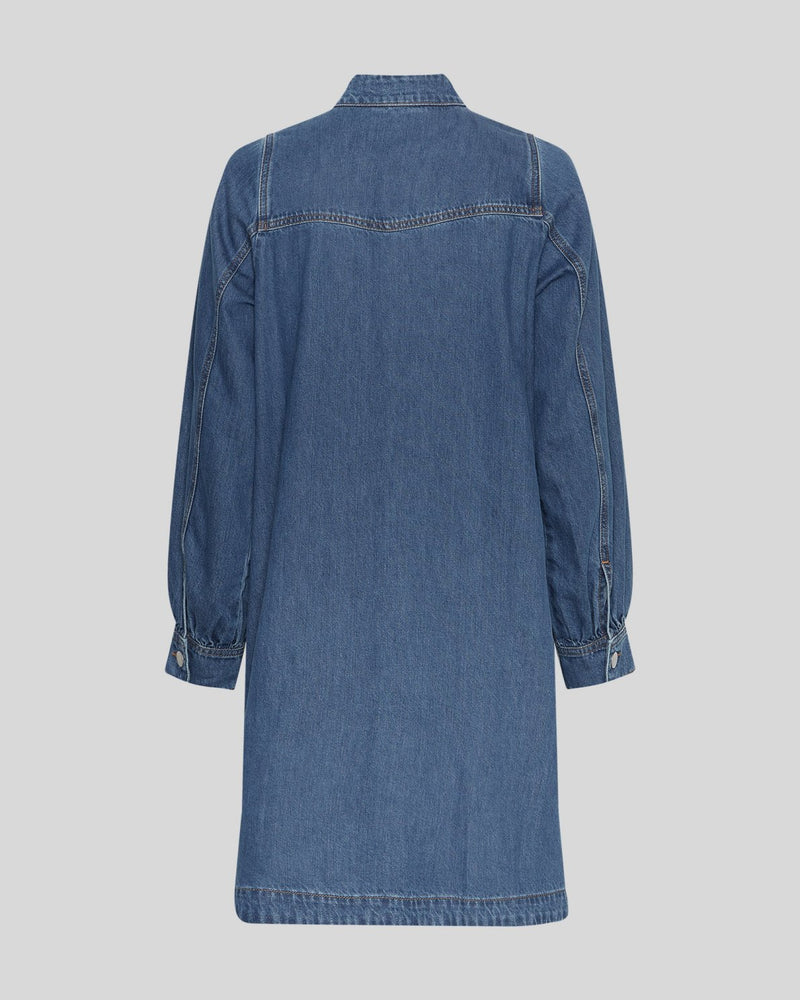 MSCH Elena Shirt Dress - Mid Blue