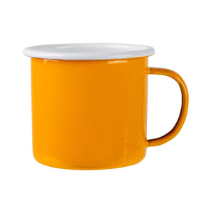 Coloured Enamel Mug - 375ml - Mustard