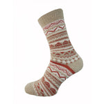 Fawn Patterned Wool Blend Men's Socks Size 7-11