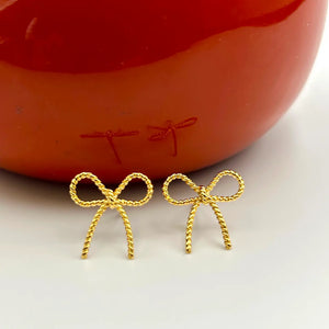 Beaded Bow Earrings