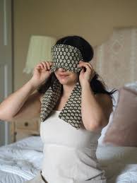 Blockprint Heatable Neck Pillow - Forest