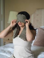Blockprint Heatable Neck Pillow - Forest