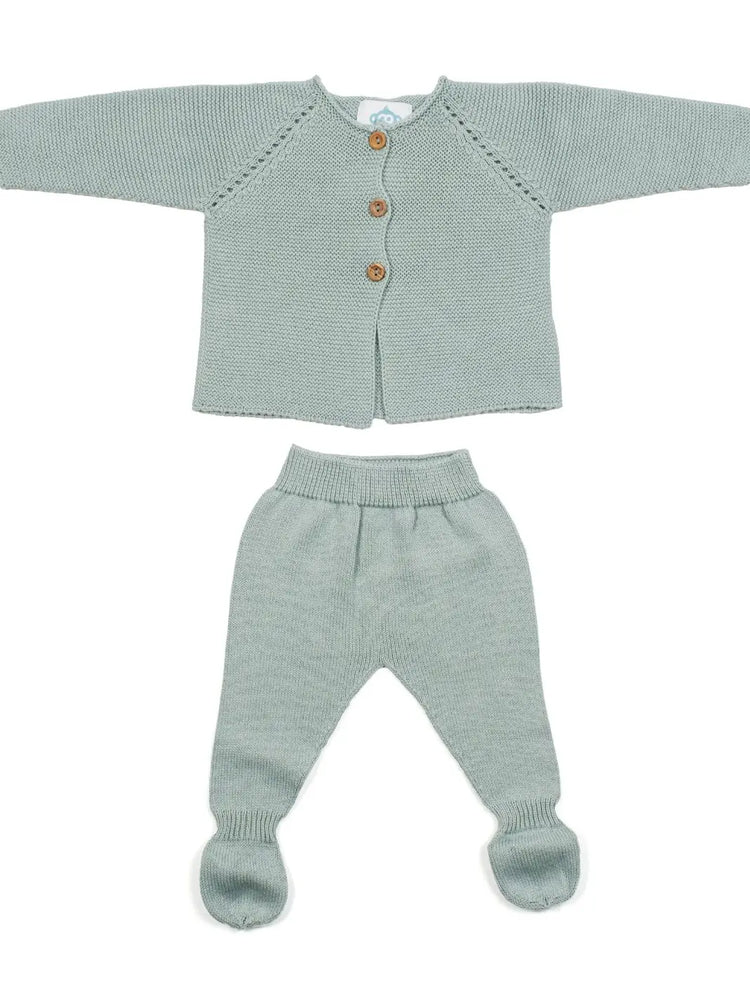 Mint Newborn Baby 2 Piece Outfit - Organic Cotton