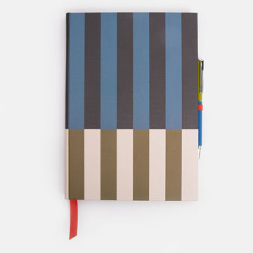 Stripe Slim Casebound Notebook and Pen