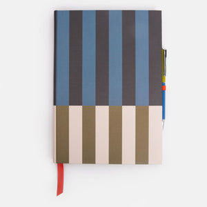 Stripe Slim Casebound Notebook and Pen