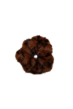 Brea Faux Fur Scrunchie - Mocca