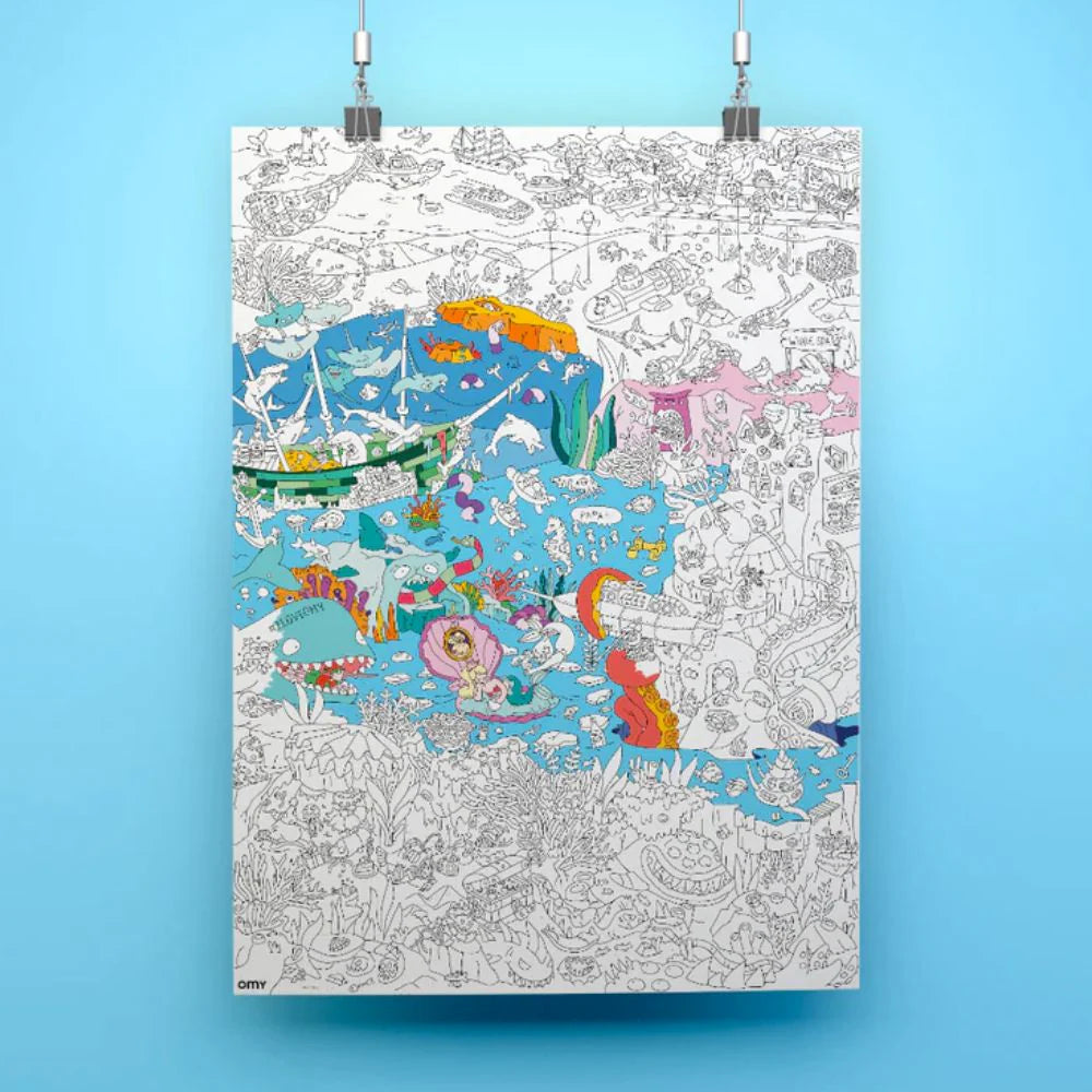 Ocean Giant Colouring Poster