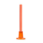Glass Candle Holder - Fiery Orange