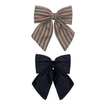 Stripe Agnes Bow Clips