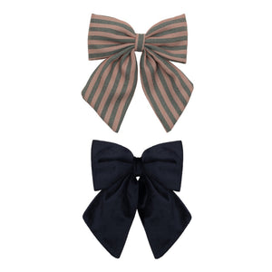 Stripe Agnes Bow Clips
