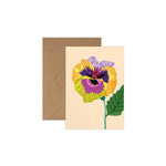 Brie Harrison Greetings Card - Pansy