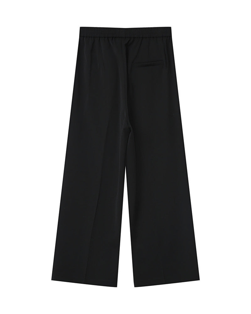 Noblesse Wide Cotton Trousers - Noire