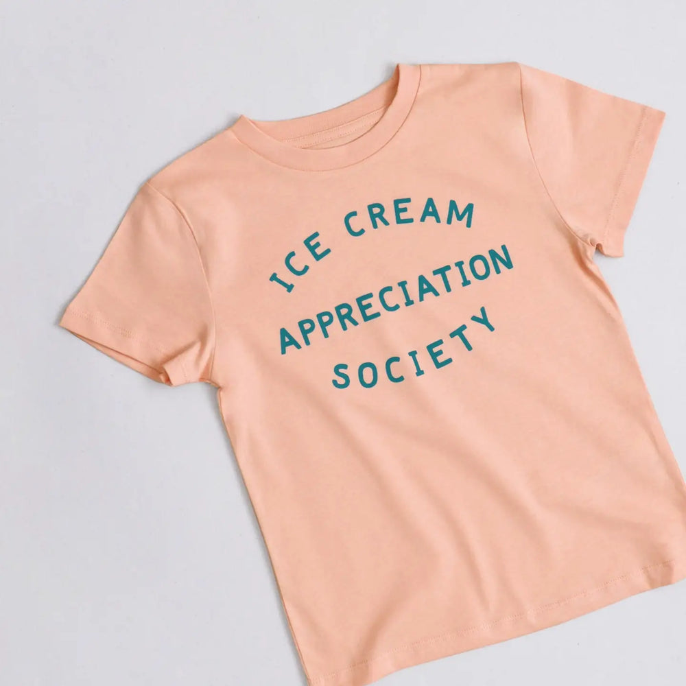 Ice Cream Appreciation Society - Kid's T-shirt - Peach - Age 18-24 Months