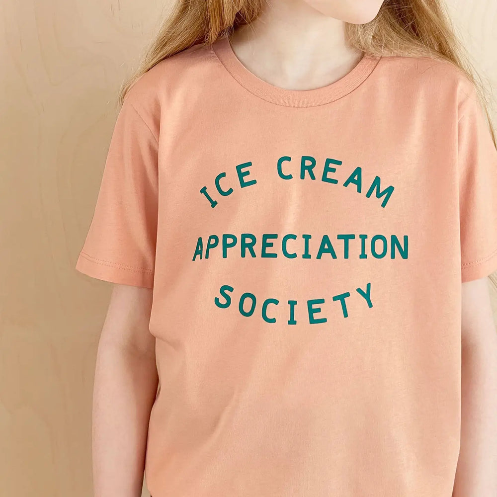 Ice Cream Appreciation Society - Kid's T-shirt - Peach - Age 18-24 Months