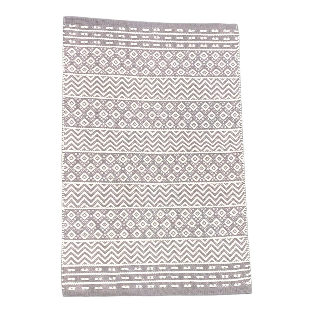 Handwoven Cotton Rug - Grey