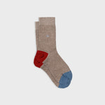 Men's Combed Cotton Socks - Brown