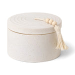 Paddywax Cypress & Fir Ceramic Candle with Lid - White