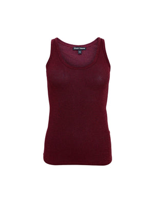 Faye Lurex Strap Top - Plum