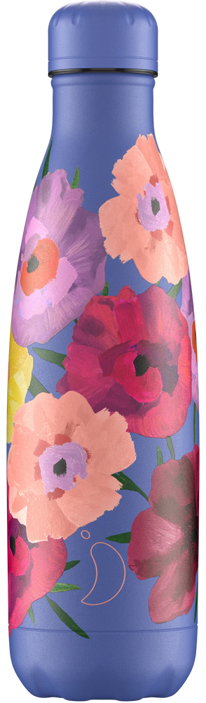 500ml Floral Maxi Poppy Chillys Bottle