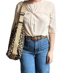 Portland Messenger Bag - Leopard Print Sand