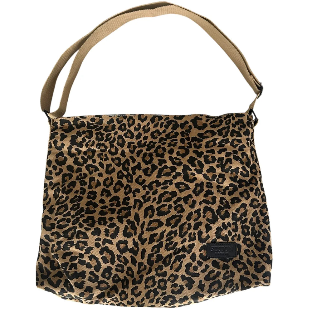 Portland Messenger Bag - Leopard Print Sand